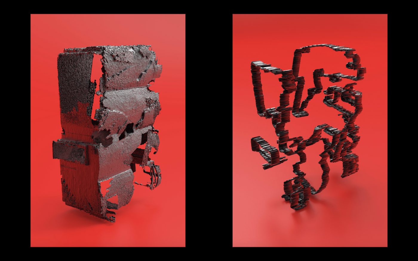 3D scale on red background by Lucas Gutierrez